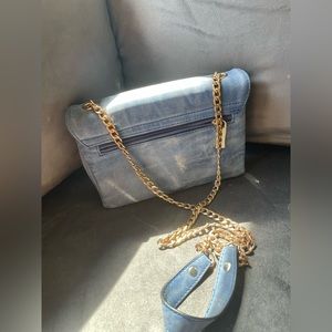 Blue shoulder bag